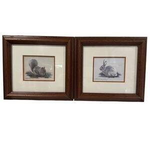 Harold Rigsby Framed Squirrel Bunny Art